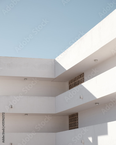 Architecture minimalism modern style design details building exterior concrete abstract background
