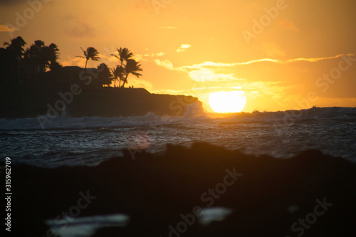 sunset over the sea