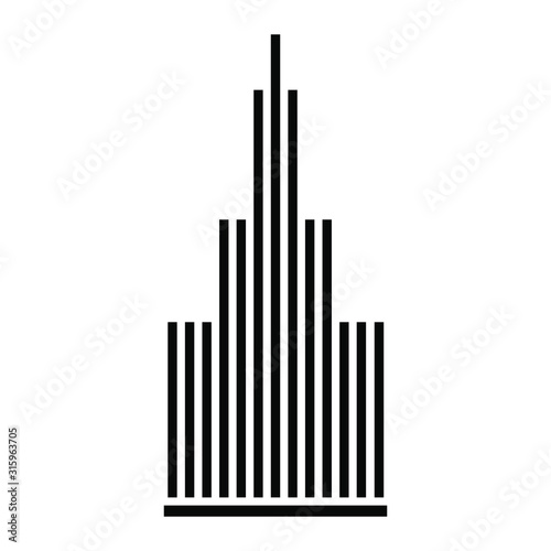 Buildings vector icon. skyscraper illustration sign. hotel symbol. penthouse logo.