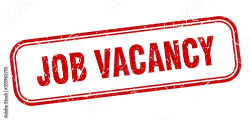 job vacancy stamp. job vacancy square grunge red sign