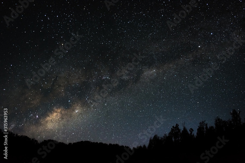 A beautiful milkyway on Cikasur. Mount Argapura is an inactive volcano complex in East Java, Indonesia. Mount Argapura has the longest climbing track in Java, the distance is around 63km total. photo