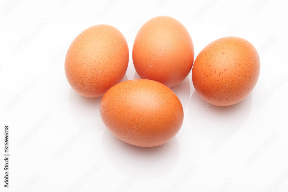 Chicken eggs, raw eggs freshly picked from the farm Chicken eggs, raw eggs freshly picked from the farm