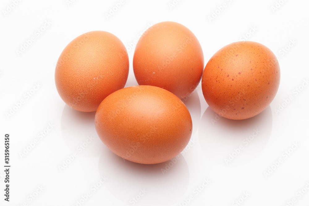 Chicken eggs, raw eggs freshly picked from the farm Chicken eggs, raw eggs freshly picked from the farm
