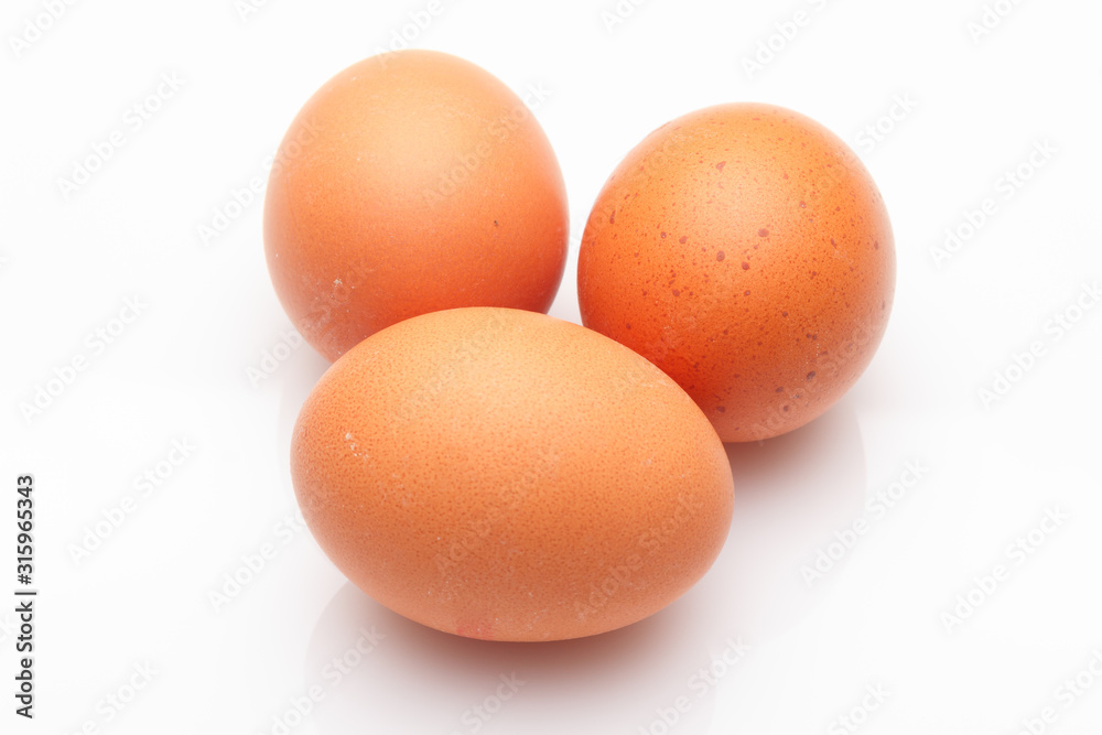 Chicken eggs, raw eggs freshly picked from the farm Chicken eggs, raw eggs freshly picked from the farm