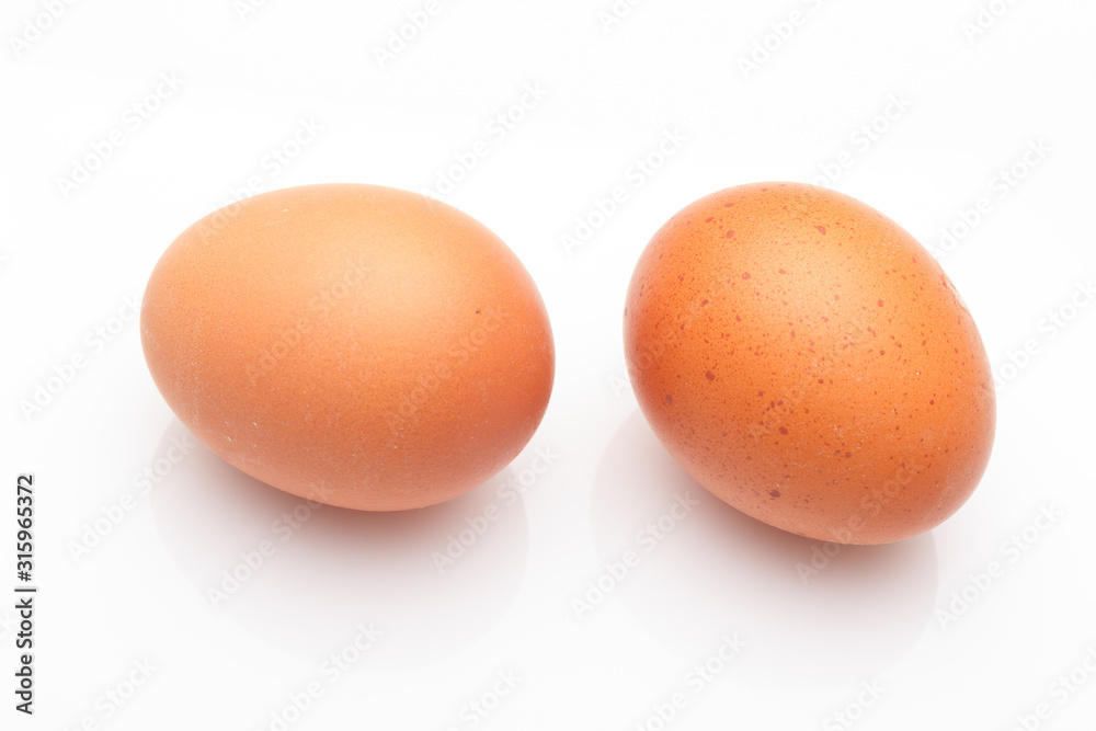 Chicken eggs, raw eggs freshly picked from the farm Chicken eggs, raw eggs freshly picked from the farm