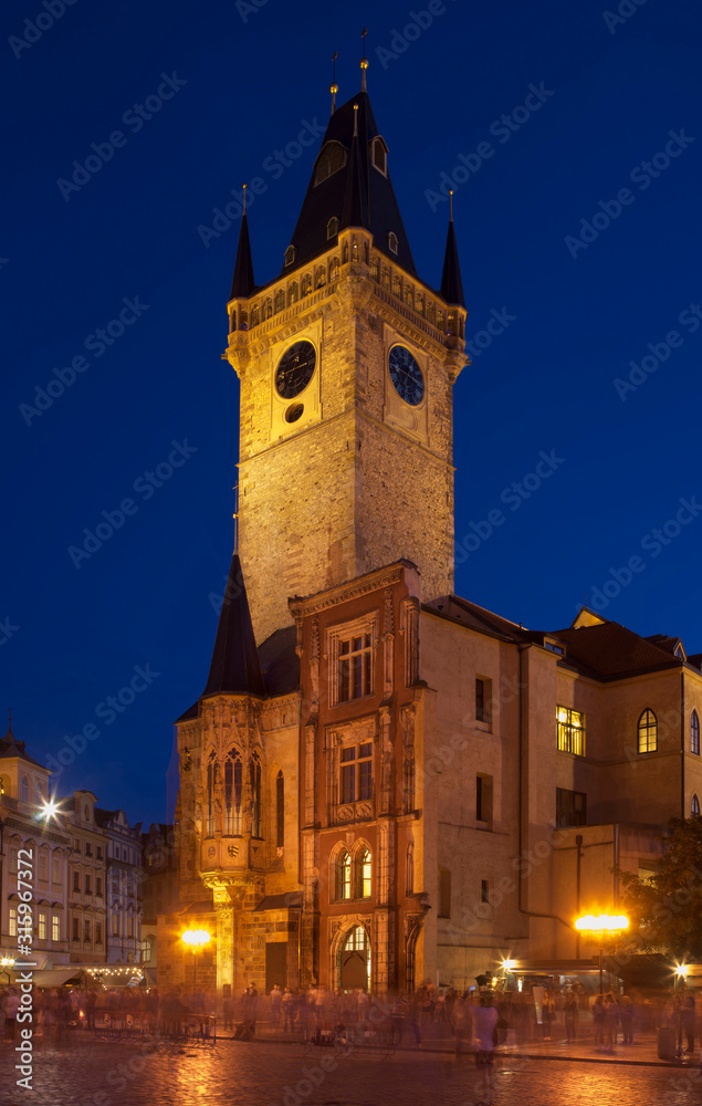 Old Town Hall at Old Town square in Prague. Czech Republic