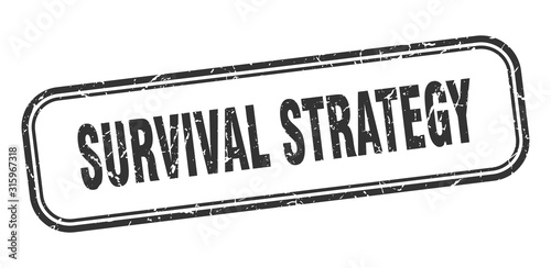 survival strategy stamp. survival strategy square grunge black sign