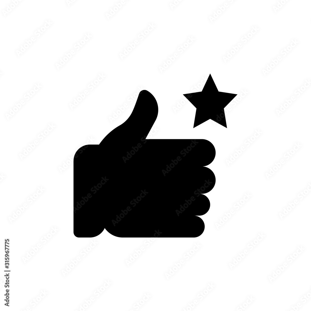Thumb up finger sign vector illustration isolated on white background Thumb up finger sign vector illustration isolated on white background