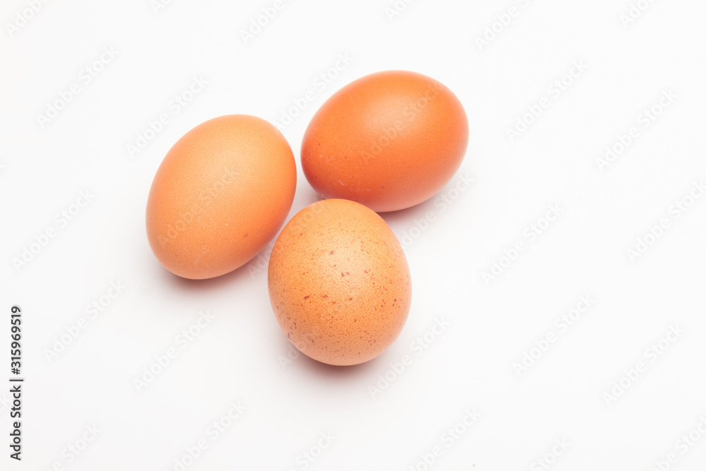 Chicken eggs, raw eggs freshly picked from the farm Chicken eggs, raw eggs freshly picked from the farm
