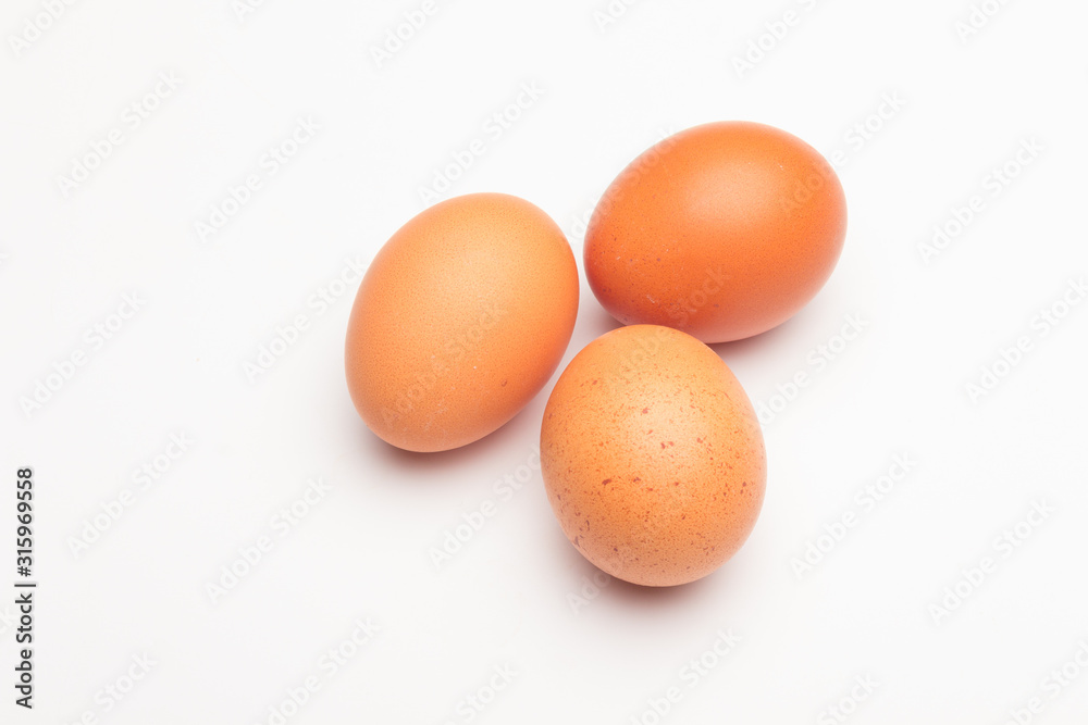 Chicken eggs, raw eggs freshly picked from the farm Chicken eggs, raw eggs freshly picked from the farm