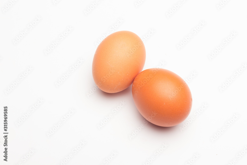 Chicken eggs, raw eggs freshly picked from the farm Chicken eggs, raw eggs freshly picked from the farm
