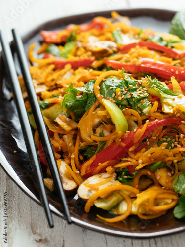 Asian Winter Squash Lo Mein