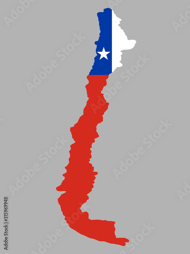 Chile Map flag Vector illustration Eps 10