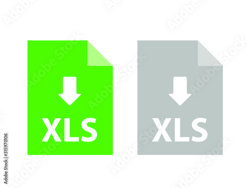 Icons for office file extensions, vector icons