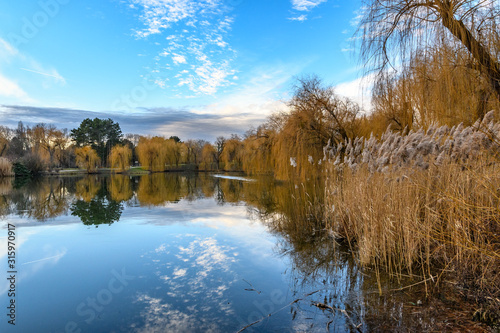 Photography Recreation area Volkspark Laaer Berg in Vienna, Austria in winter