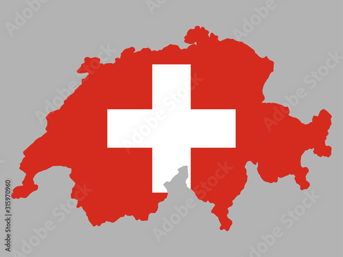 Switzerland Map flag Vector illustration Eps 10