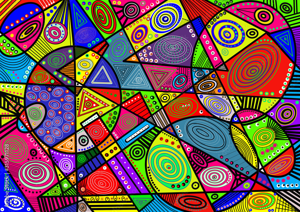 Colorful geometric abstract pattern