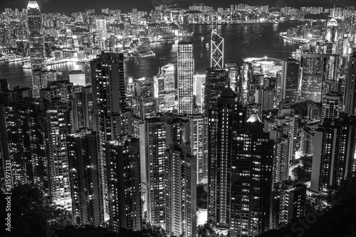 ヴィクトリアピークから見える香港の夜景