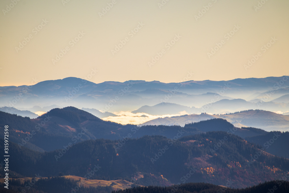 Fototapeta premium sunset in mountains