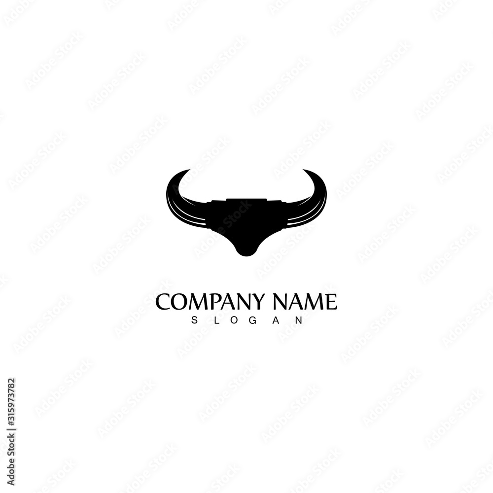 Bull horn logo and symbol template icons app Bull horn logo and symbol template icons app
