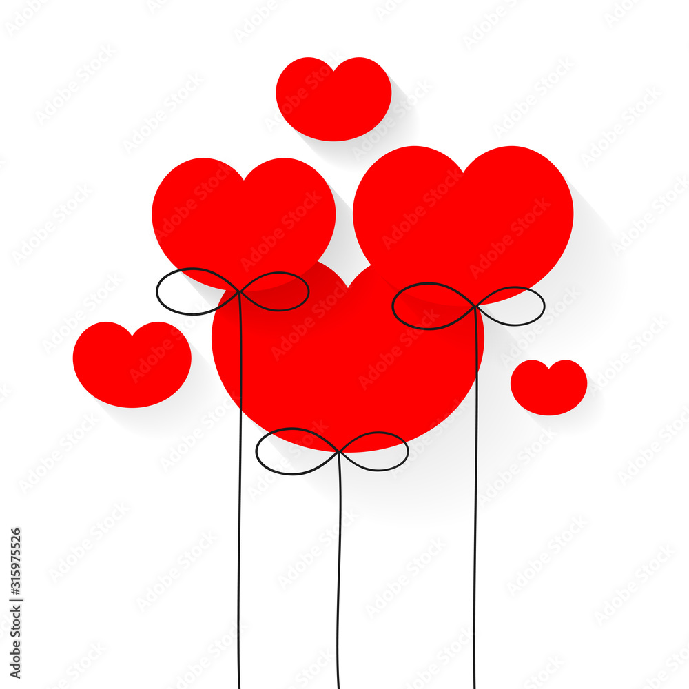 Big Red Heart, Isolated On White Background, Vector Illustration Big Red Heart, Isolated On White Background, Vector Illustration