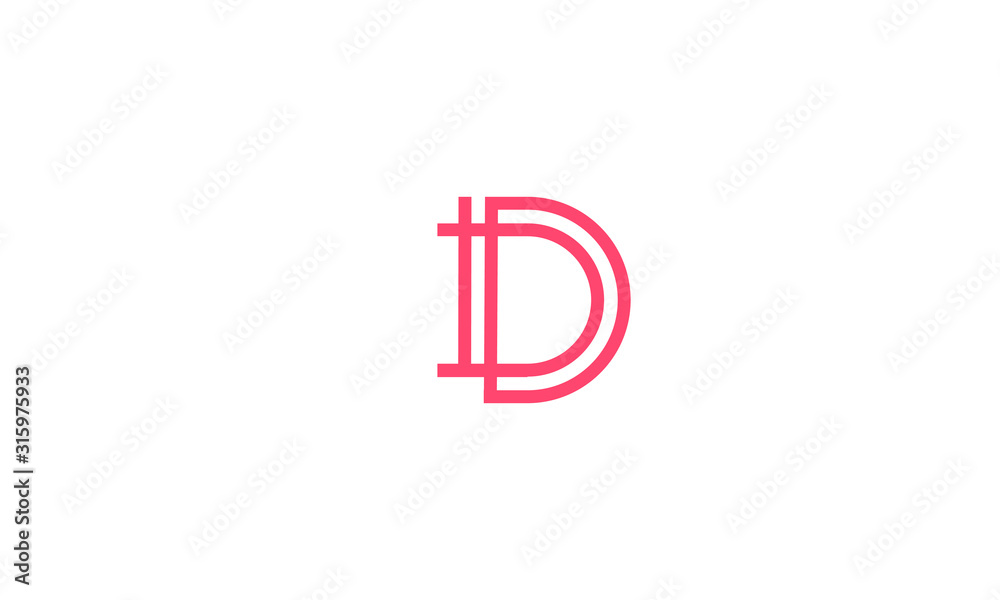 Alphabet letters monogram icon logo D Alphabet letters monogram icon logo D