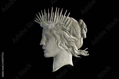 Peace Dollar Coin Bust
