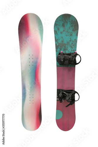 board for a snowboard isolated on white background