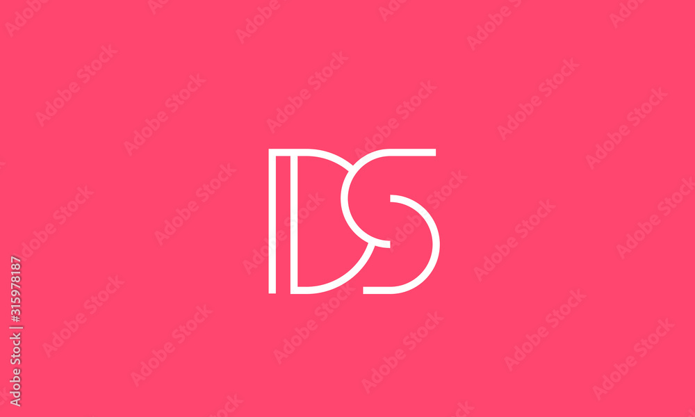 Alphabet letters monogram icon logo DS Alphabet letters monogram icon logo DS