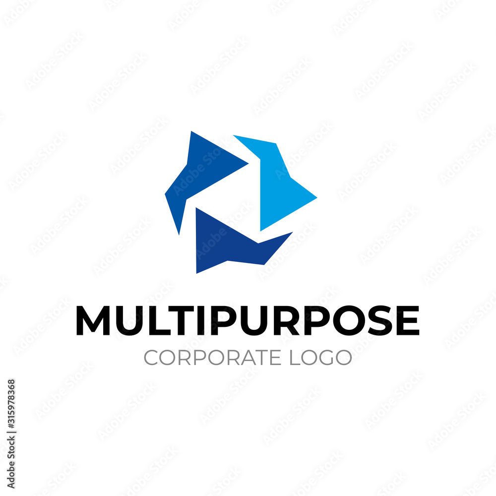 Logo design in a modern abstract style, fashionable composition of elements Logo design in a modern abstract style, fashionable composition of elements