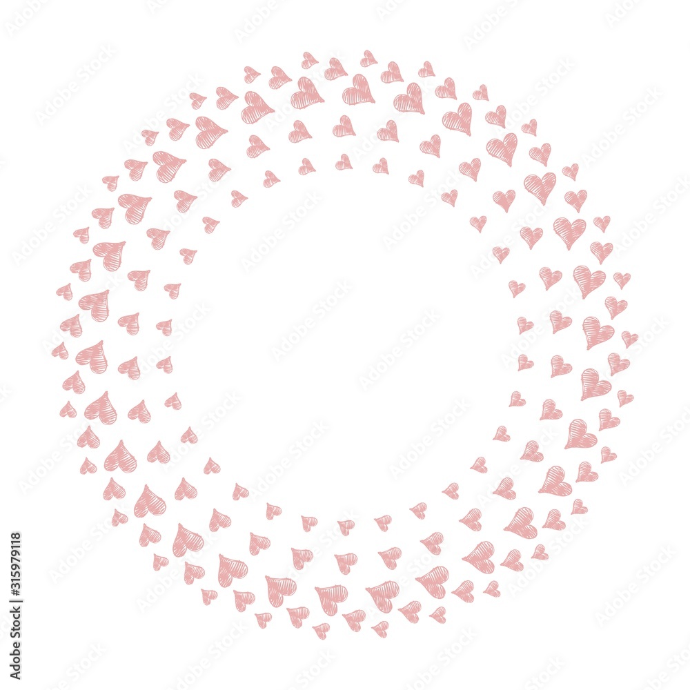 Circular heart shaped frame. Love related items. Home decoration printable. Circular heart shaped frame. Love related items. Home decoration printable.