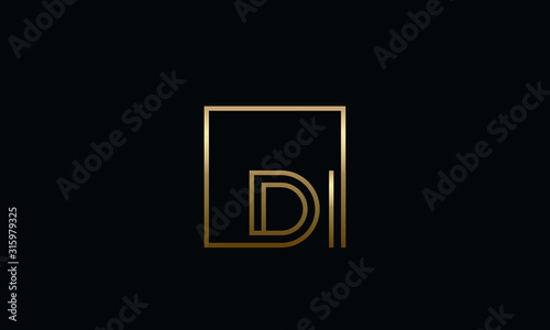 Принти на полотні Alphabet letters monogram icon logo DI or ID