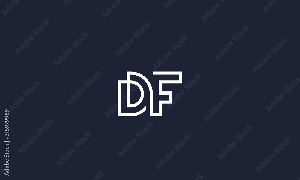 Alphabet letters monogram icon logo DF Alphabet letters monogram icon logo DF