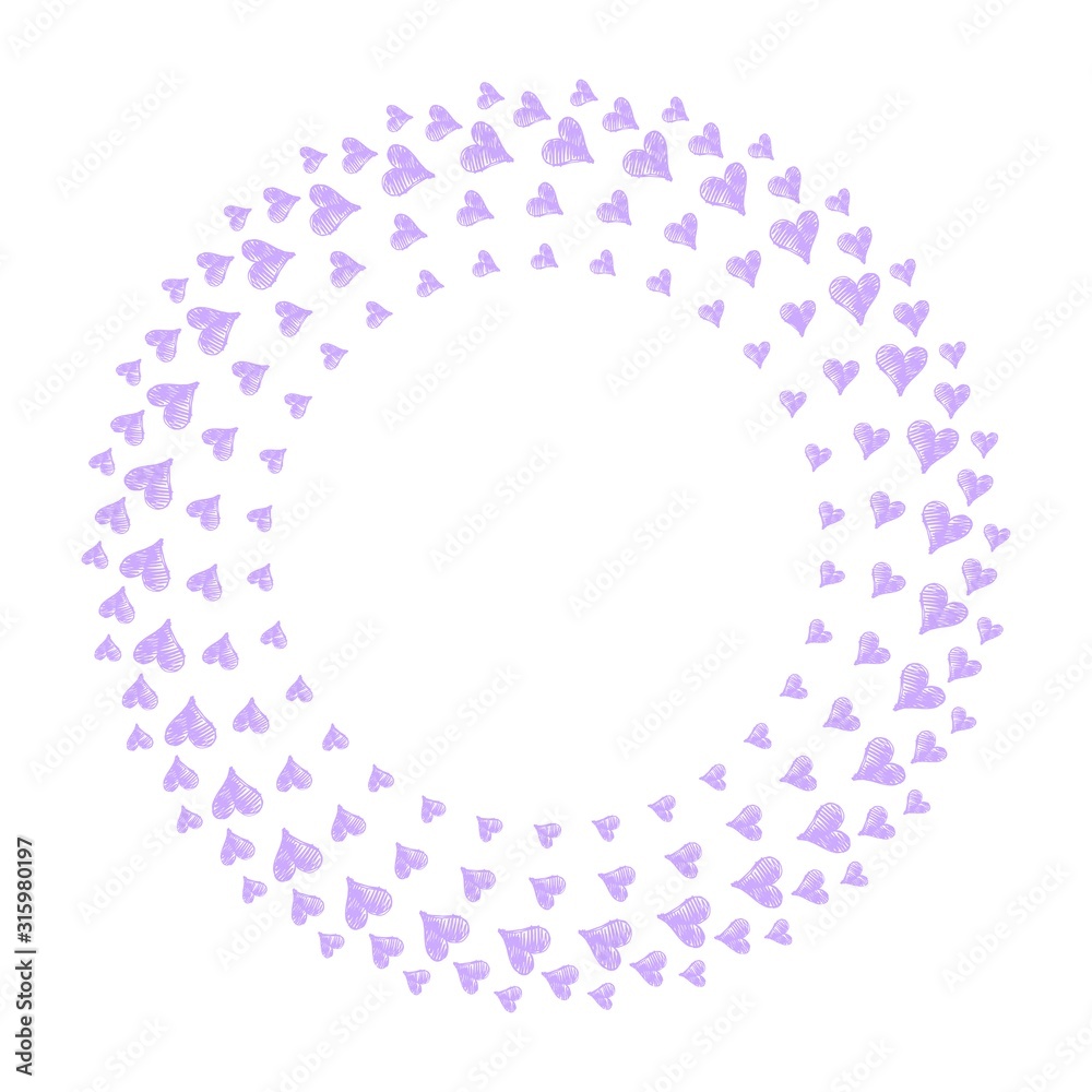 Circular heart shaped frame. Love related items. Home decoration printable.
