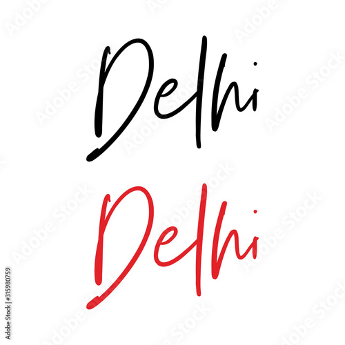 Delhi city calligraphy vector quote