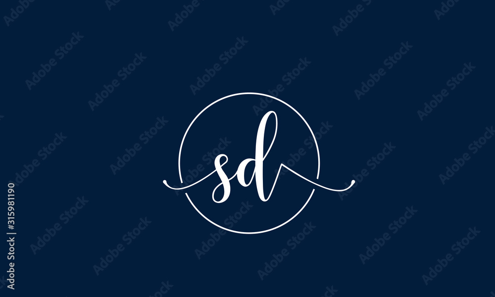 Alphabet letters monogram icon logo SD Alphabet letters monogram icon logo SD