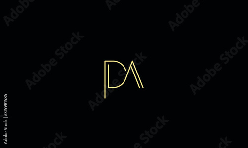 Alphabet letters monogram icon logo PA
