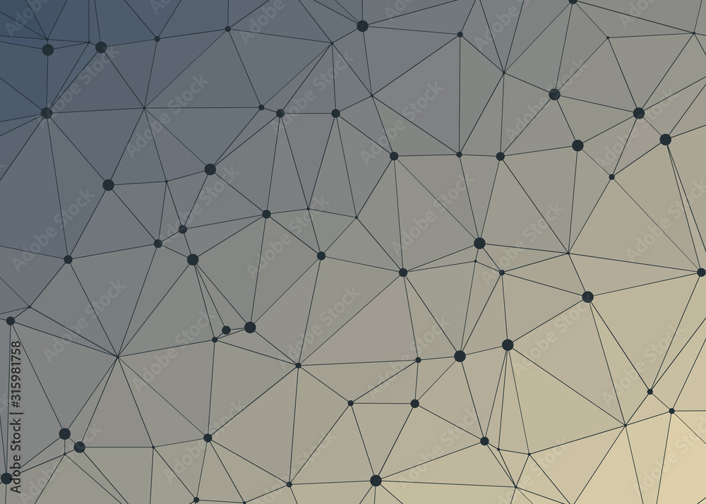 Fototapeta premium Abstract Low Polygon gradient Generative Art background illustration