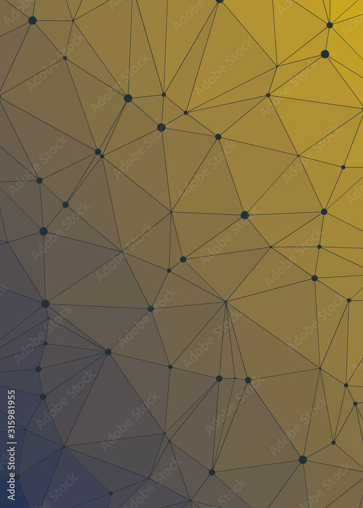 Obraz premium Abstract Low Polygon gradient Generative Art background illustration