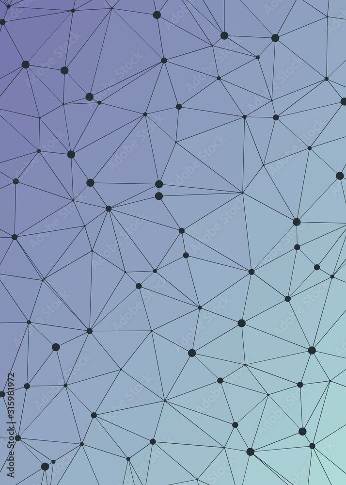 Naklejka premium Abstract Low Polygon gradient Generative Art background illustration