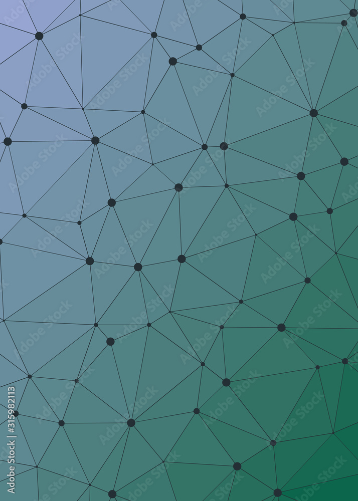 Obraz premium Abstract Low Polygon gradient Generative Art background illustration