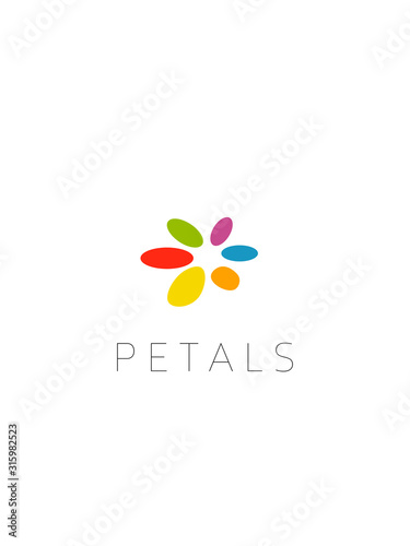Flower logo on a white background