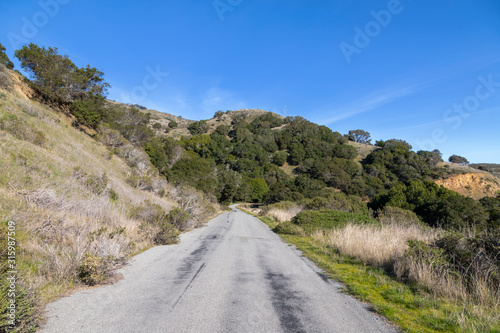A road running through Angel Island in California