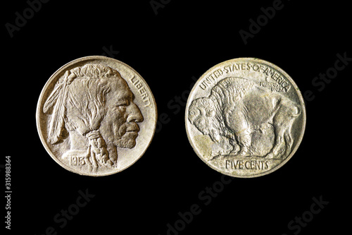 Buffalo Nickel Front and Rear
