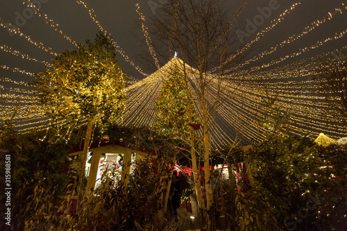 New year's Moscow, festival Journey to Christmas. The night Christmas lighting