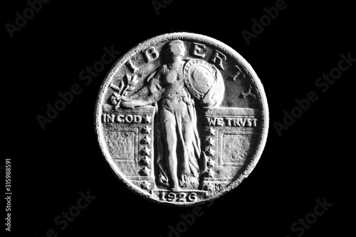 Liberty Standing Quarter Obverse