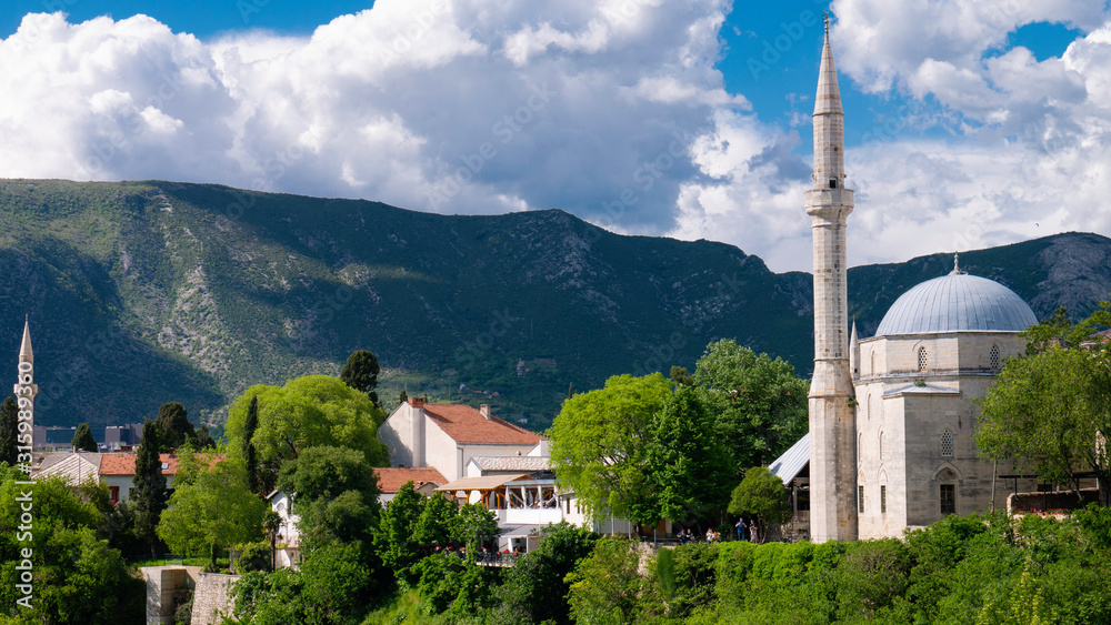 Koski Mehmed Pasa Mosque in Mostar, Bosnia and Herzegovina, built in the 17th century. 