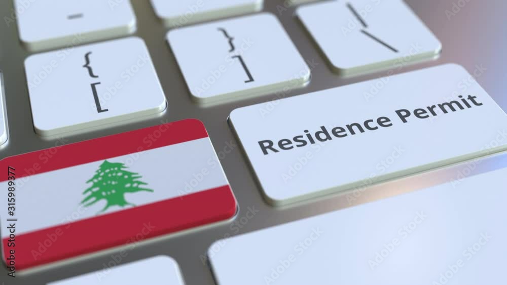 Residence Permit Text And Flag Of Lebanon On The Buttons On The   1000 F 315989377 W6yqrASJj7uqhROriM1U06HDxTYxFyf1 