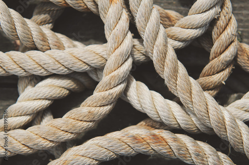 Photography Nautical knots on the floor