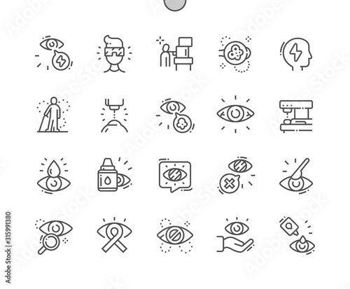 Glaucoma Well-crafted Pixel Perfect Vector Thin Line Icons 30 2x Grid for Web Graphics and Apps. Simple Minimal Pictogram